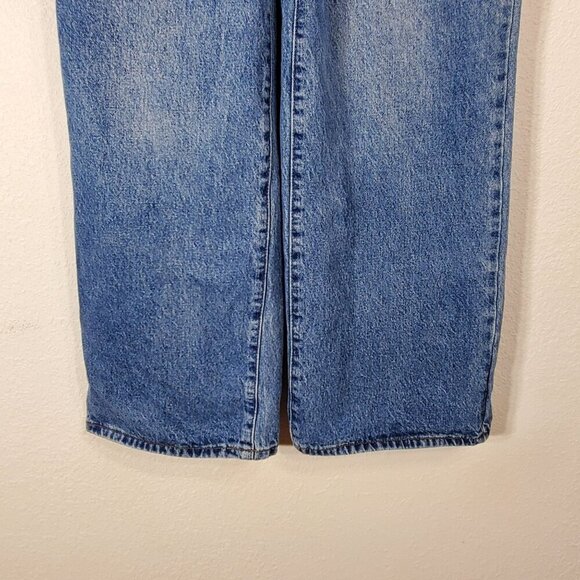 VTG Edikted Womens XS Baggy Cargo Wide Leg Jeans 26x29 90's Y2K Blue Denim - Picture 9 of 9